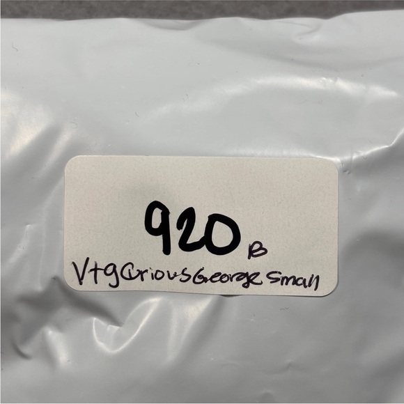 Vintage 90s Curious George Hoodie Women Size Small Fleece Green Embroidered Rare - Picture 7 of 7